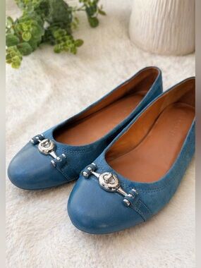 Coach Blue Suede Ballet Flats – Size 7